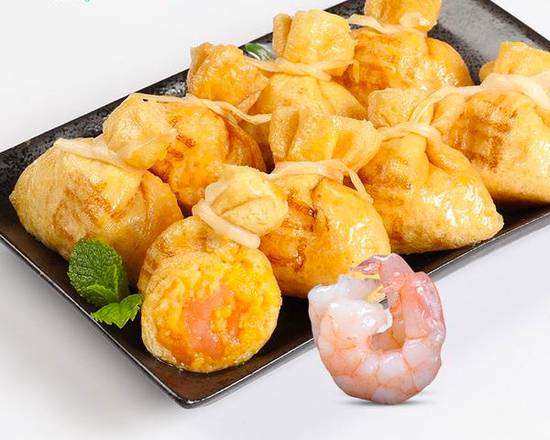 鲜虾芝士鱼籽福袋 2pc Tofu pocket with shimp cheese fish eggs